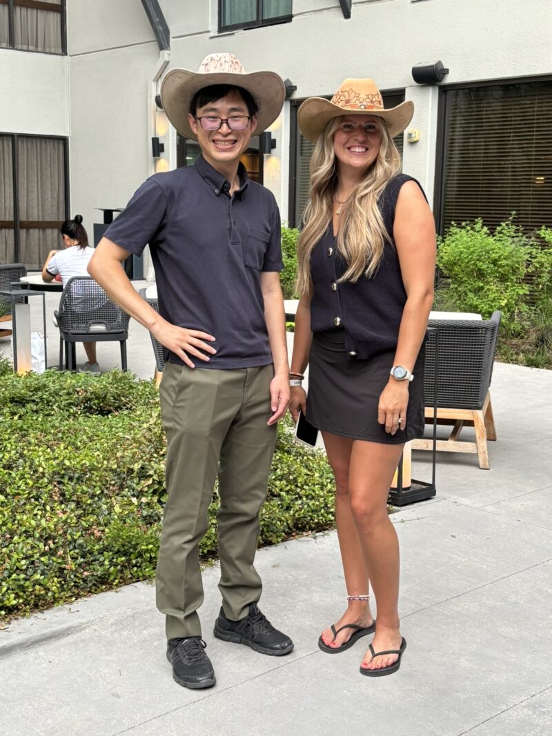 The winners - best Cowboy and Cowgirl, our very own Kuni Kinoshita and Sam Smith (TAM International)